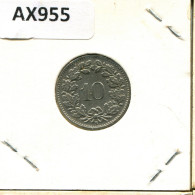 10 RAPPEN 1954 B SUIZA SWITZERLAND Moneda #AX955.3.E.A - Altri & Non Classificati