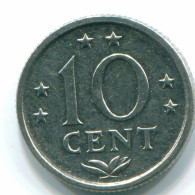 10 CENTS 1979 ANTILLAS NEERLANDESAS Nickel Colonial Moneda #S13598.E.A - Antille Olandesi