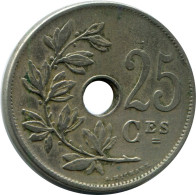 25 CENTIMES 1913 Französisch Text BELGIEN BELGIUM Münze #AW981.D.A - 25 Cent