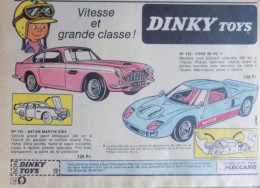 Publicité De Presse ; Jouets Dinky Toys - Aston Martin DB6 - Ford 40 RV - Publicidad