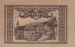 20 HELLER Stadt SELZTAL Styria Österreich Notgeld Banknote #PJ217 - [11] Emissioni Locali