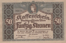 20 KRONEN 1918 Stadt Wien Österreich Notgeld Banknote #PD888 - [11] Emissioni Locali