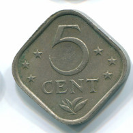 5 CENTS 1971 ANTILLAS NEERLANDESAS Nickel Colonial Moneda #S12200.E.A - Antille Olandesi