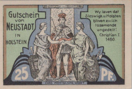 25 PFENNIG 1921 Stadt NEUSTADT IN HOLSTEIN UNC DEUTSCHLAND #PH195 - [11] Local Banknote Issues