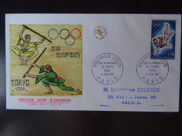 Jeux Olympiques De Tokyo En 1964 EPJ France Oblitération Du 4 Juillet 1964 1er Jour - Sommer 1964: Tokio