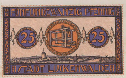 25 PFENNIG 1921 Stadt LUCKENWALDE Brandenburg UNC DEUTSCHLAND Notgeld #PC495 - [11] Emissioni Locali