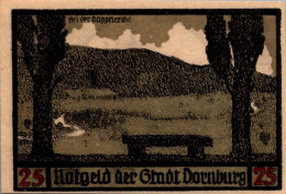 25 PFENNIG 1921 Stadt DORNBURG Thuringia UNC DEUTSCHLAND Notgeld Banknote #PA484 - [11] Emissioni Locali