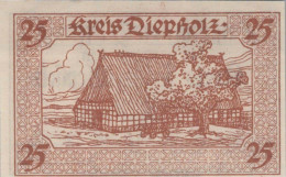 25 PFENNIG 1920 Stadt DIEPHOLZ Hanover UNC DEUTSCHLAND Notgeld Banknote #PH801 - Lokale Ausgaben