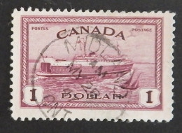 CANADA YT 224 OBLITERE "FERRY BOAT DU PRINCE EDOUARD" ANNÉE 1946 - Used Stamps