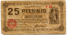 25 PFENNIG 1920 Stadt COLOGNE Rhine DEUTSCHLAND Notgeld Papiergeld Banknote #PL822 - [11] Emisiones Locales