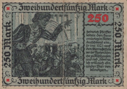 250 MARK 1922 Stadt Mühlhausen Thuringia DEUTSCHLAND Notgeld Papiergeld Banknote #PK859 - Lokale Ausgaben