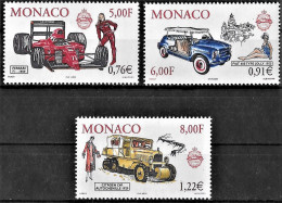 MONACO - ANNEE 2000 - AUTOMOBILES - N° 2276 A 2278 - NEUF** MNH - Unused Stamps