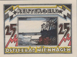 25 PFENNIG 1922 Stadt NIENHAGEN Mecklenburg-Schwerin DEUTSCHLAND Notgeld #PJ142 - Lokale Ausgaben