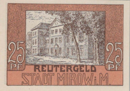25 PFENNIG 1922 Stadt MIROW Mecklenburg-Strelitz DEUTSCHLAND Notgeld #PJ118 - [11] Emisiones Locales