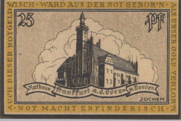 25 PFENNIG 1922 Stadt FRANKFURT AN DER ODER Brandenburg UNC DEUTSCHLAND #PA586 - Lokale Ausgaben