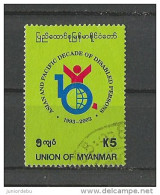 Myanmar  - 1999   - Asian And Pacific Decade Of Disabled Persons  - Very Fine USED. ( D ) ( 13/04/2014 ) - Myanmar (Birma 1948-...)