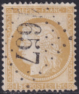 France 1873 Sc 61 Yt 55 Used "1657" (Gironville) GC Cancel - 1871-1875 Cérès
