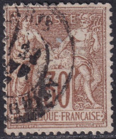 France 1876 Sc 73 Yt 69 Used - 1876-1878 Sage (Type I)