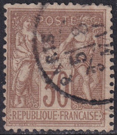 France 1876 Sc 73 Yt 69 Used Paris Date Cancel - 1876-1878 Sage (Tipo I)
