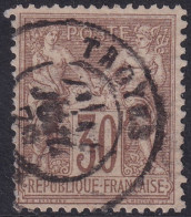 France 1876 Sc 73 Yt 69 Used Troyes Date Cancel - 1876-1878 Sage (Typ I)