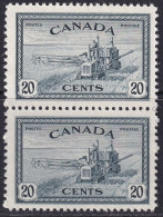 Canada 1946 Sc 271 Mi 238 Yt 222 Pair MNH** - Unused Stamps