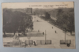 DPT 34 - Monpellier -Jardin DuPeyrou - Statue Louis XIV Et Château D'eau - Zonder Classificatie