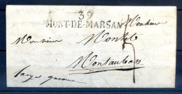 040524 LETTRE PRECURSEUR MONT DE MARSAN 39 - 1849-1876: Classic Period