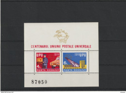 ROUMANIE 1974 UPU Yvert BF 113, Michel Block 112  NEUF** MNH Cote 7,50 Euros - Blocchi & Foglietti