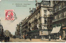 BELGIQUE AD#MK046 BRUXELLES GRAND BAZAR BOULEVARD ANSPACH TRAMWAY - Prachtstraßen, Boulevards