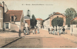 77 GRETZ ARMAINVILLIERS AE#DC918 LA GRANDE RUE POUPLATION LOCALE ENFANTS PARENTS - Gretz Armainvilliers