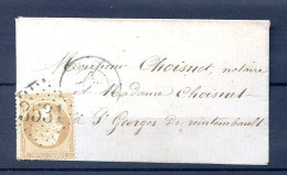 040524  PETITE LETTRE Avec Cachet Perlé De ST GEORGES DE REINTEMBAULT - 1849-1876: Classic Period