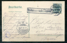 ÖSTERREICH - Bodenseeschiffspost, Navire, Paquebot, Ship Letter, Auf AK Von Bregenz Nach Donaueschingen - Storia Postale