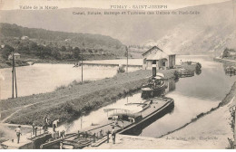 08 FUMAY ST JOSEPH AG#MK158 CANAL ECLUSE BARRAGE ET TURBINES DES USINES DU PIED SELLE PENICHE - Fumay