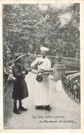 75 PARIS AF#DC342 LES PETITS METIERS PARISIENS LE MARCHAND DE GAUFRES PUBLICITE AUX BAINS TURCS - Autres & Non Classés