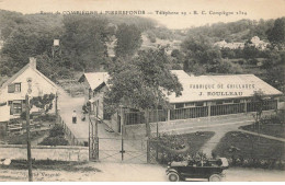 60 COMPIEGNE PIERREFONDS AF#DC242 LA ROUTE RELIANT LES 2 VILLES FABRIQUE DE GRILLAGES ROULLEAU TACOT D EPOQUE - Compiegne