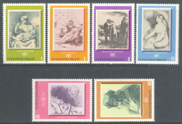 Bulgaria, 1975, Art, Paintings; Rembrandt, Goya, Renoir, Daumier, Millet, Bescho - Otros & Sin Clasificación