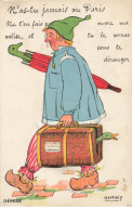 75 PARIS  AH#AL00648 UN HOMME AVEC UNE VALISE ET UN PARAPLUIE CARTE A SYSTEME - Altri Monumenti, Edifici