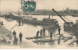 75004 PARIS AI#DC588 LES INONDATIONS DE LA SEINE QUAI HENRI IV LES PENICHES - Distretto: 04