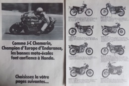 Publicité De Presse ; Gamme Motos Honda - J.-C. Chemarin - Werbung