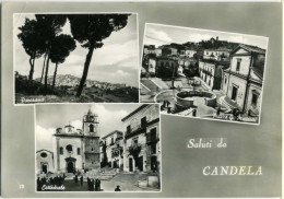 CANDELA FOGGIA Saluti Da.. Vedutine Panorama Piazza Matteotti Cattedrale - Foggia