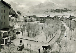 ROCCARASO L'AQUILA Viale Roma Grande Albergo Panorama Innevato VW Bulli - L'Aquila