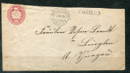 SCHWEIZ - Schiffspost, Navire, Paquebot, Ship Letter, Stempel SCHIFFSBUREAU L.UFER Z.S. Auf Oben Beschn. GA-Umschlag - Entiers Postaux