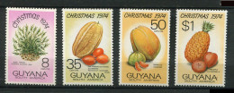 Guyane** N° 449 à 452 - Noel - Plantes Et Fruits - Guyana (1966-...)