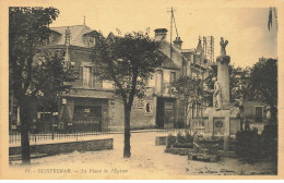 14 OUISTREHAM AI#DC090 LA PLACE DE L EGLISE LE MONUMENT AUX MORTS - Ouistreham