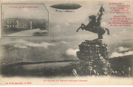 88 VOSGES AI#DC701 AVIATION LE DIRIGEABLE ADJUDANT-REAU SALUANT JEANNE D ARC AU BALLON D ALSACE EN 1911 - Otros & Sin Clasificación