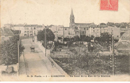 92 GARCHES AI#DC772 LE HAUT DE LA RUE DE LA STATION L EGLISE UN ATTELAGE - Garches