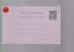 Entier Postaux  Postal    Type Sage 10 C    Sur Carte Postale Non Circulée - 1877-1920: Periodo Semi Moderno