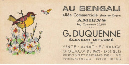 80 AMIENS AG#MK471 AU BENGALI G . DUQUENNE ANIMALERIE ELEVEUR OISEAU PAPILLON - Amiens
