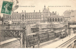 78 SAINT GERMAIN EN LAYE AG#MK457 INTERIEUR DE LA GARE ET LE CHATEAU TRAIN - St. Germain En Laye (Kasteel)