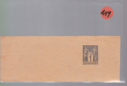 Entier Postaux  Postal    Type Sage 1 C    Sur Bande Journal - 1877-1920: Periodo Semi Moderno